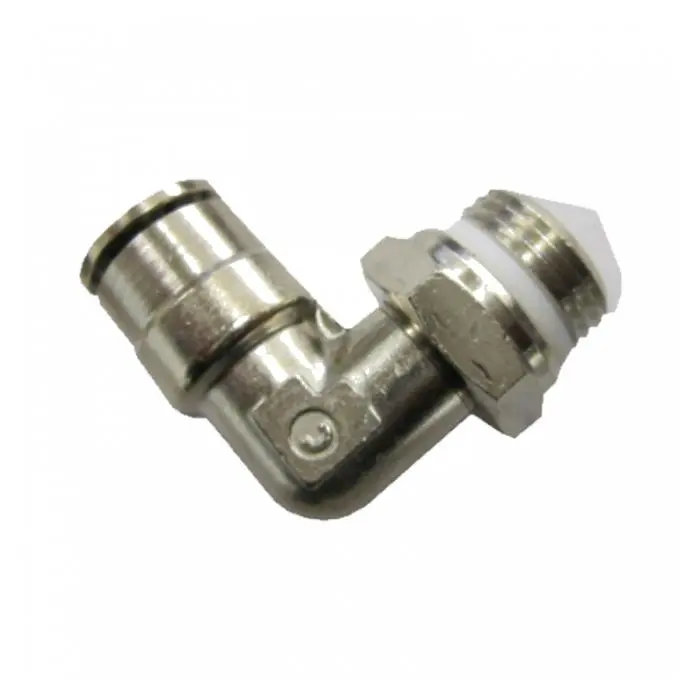 Pump Fitting - Elbow Swivel 1/4 Inch Male Thread to 3/8 Inch Push Lock - (Misting Pump Parts)