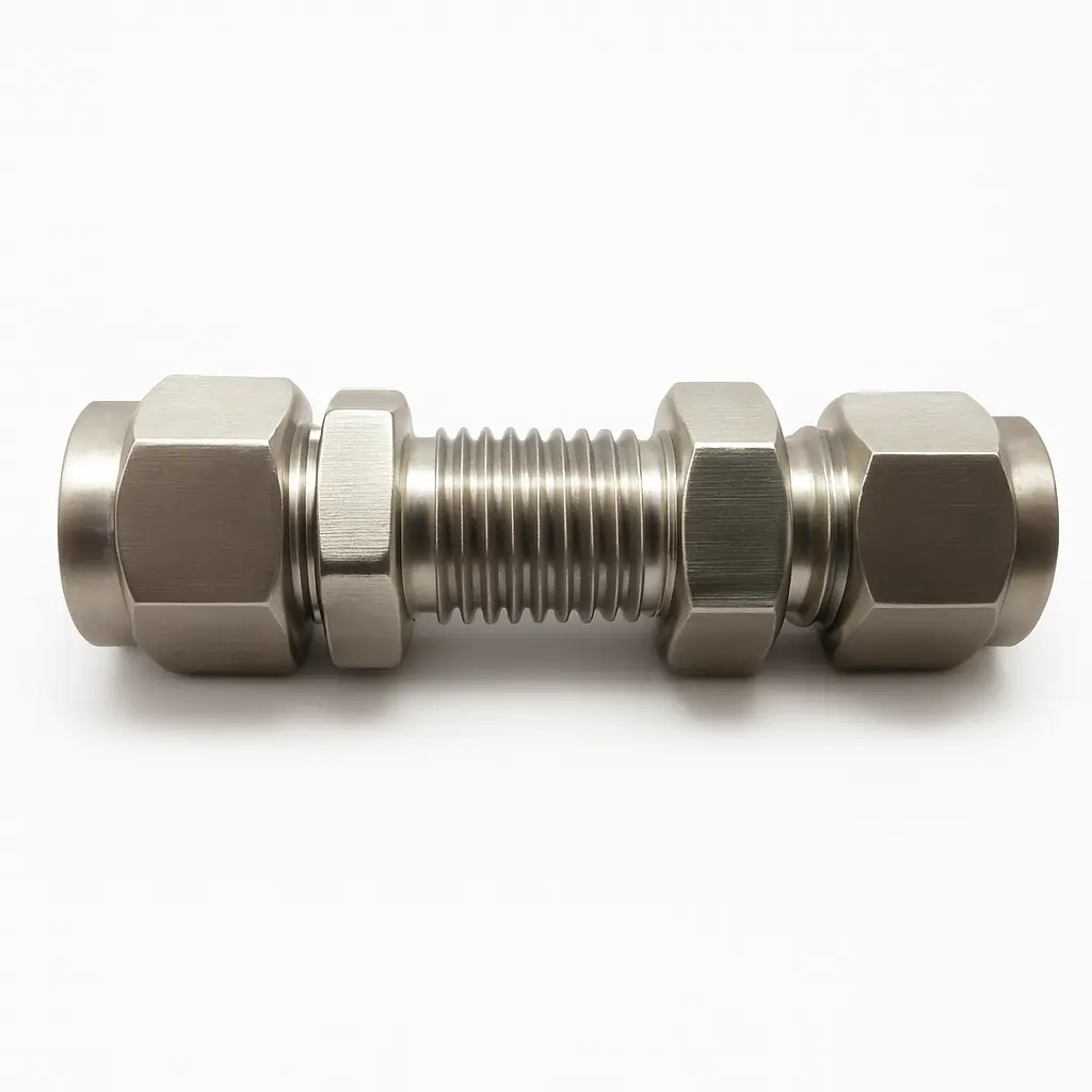 3/8 Inch x 3/8 Inch Bulkhead Stainless Steel  Compression Fitting – Heavy-Duty & Leak-Proof
