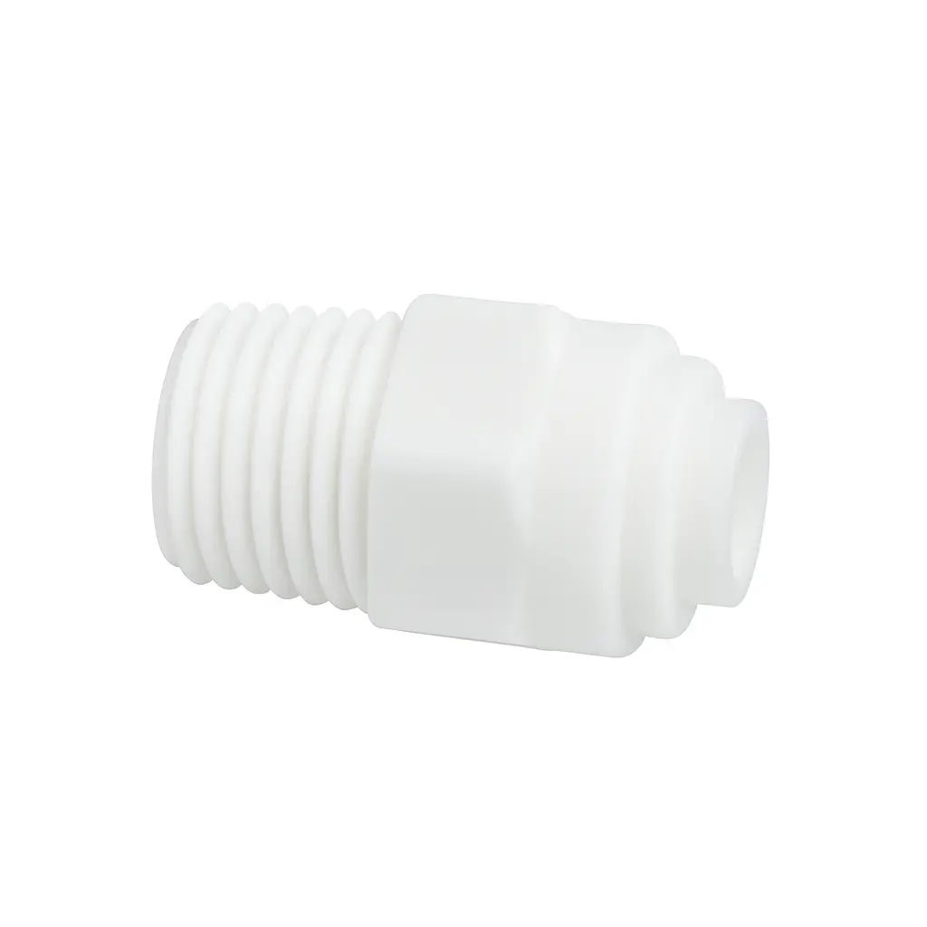 1/4" Tube x 1/4" Thread Plastic Connector – Durable & Leak-Proof Fitting