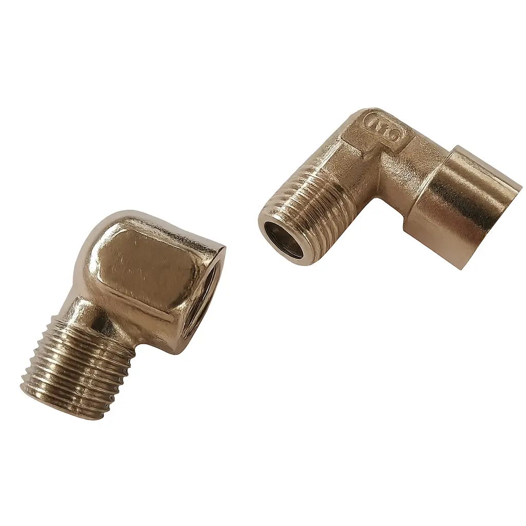 1/4 Inch Male x 1/4 Inch Female Elbow – 90° Brass Fitting for Secure Connections 