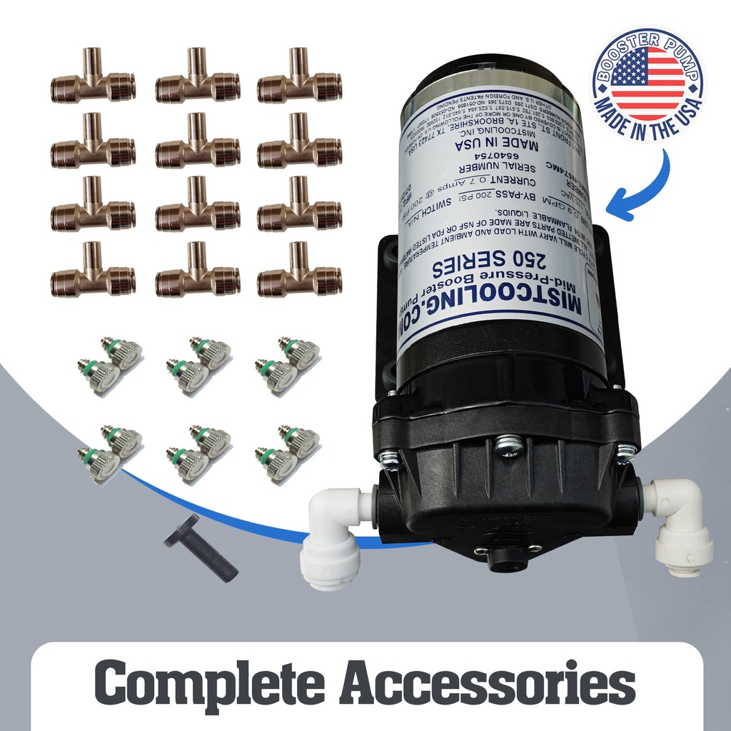 Patio Misting System - Mistcooling System - 200 PSI - MC12020