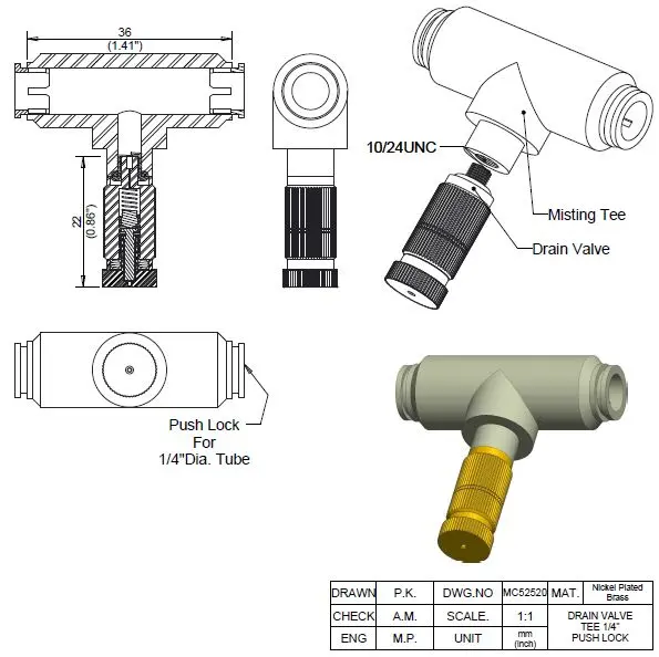 Drain Valve With Tee MC52520.webp