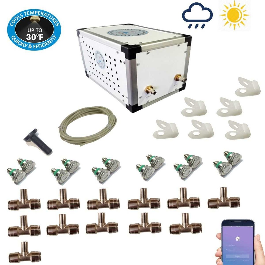 Patio Misting Kit - 250PSI Flexible DIY Mist System