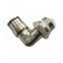 Pump Fitting - Elbow Swivel 1/4 Inch Male Thread to 3/8 Inch Push Lock - Nickel Plated(Misting Pump Parts)