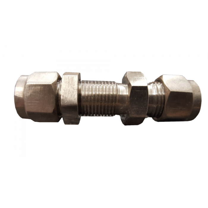 3/8 Inch x 3/8 Inch Bulkhead Stainless Steel  Compression Fitting – Heavy-Duty & Leak-Proof