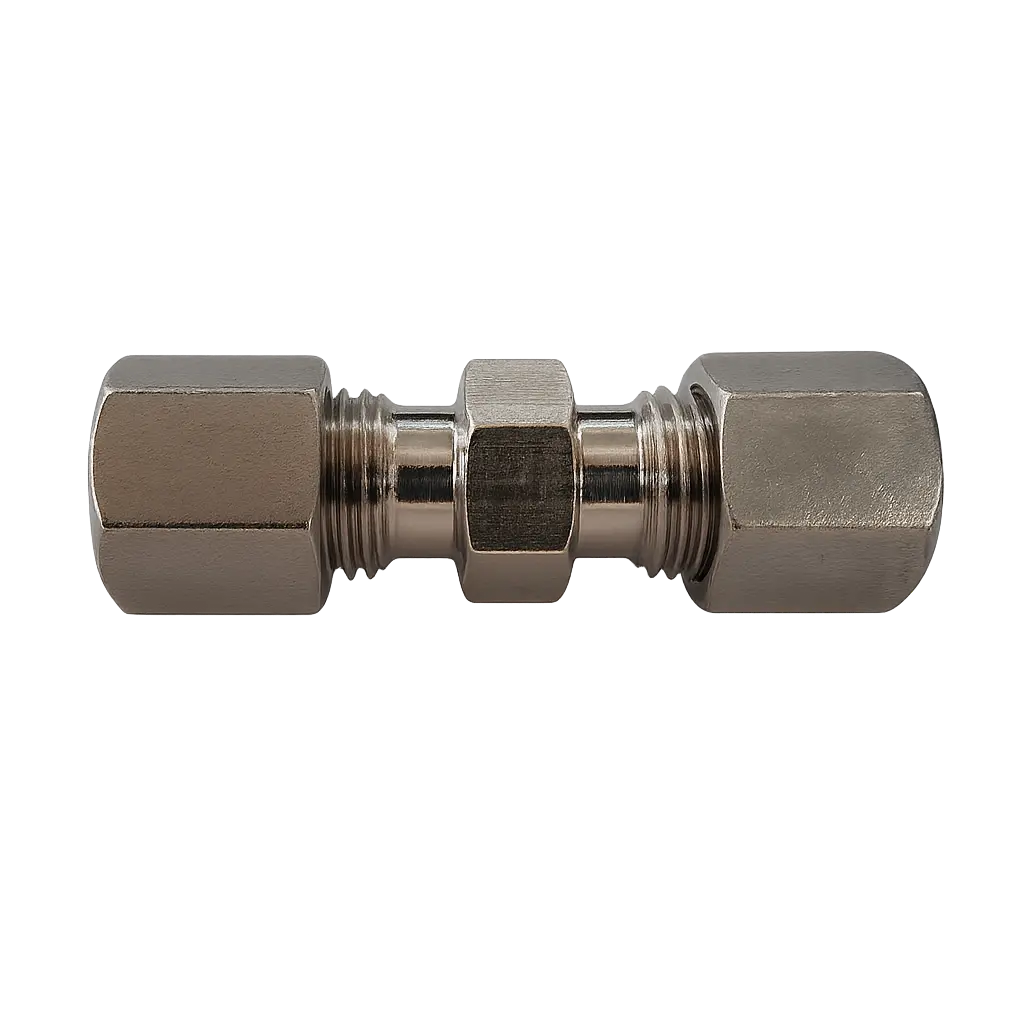 1/4 Inch Compression Union -Nickel Plated