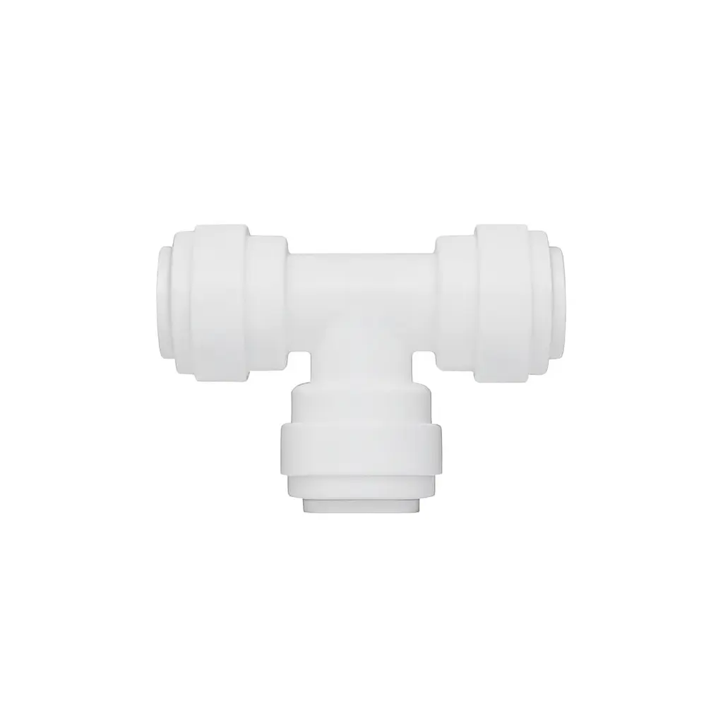 Plastic 3 Way Tee Push lock 3/8