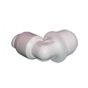 Polypropylene-3/8 Inch Tube OD x 1/4 Inch MNPTF Elbow