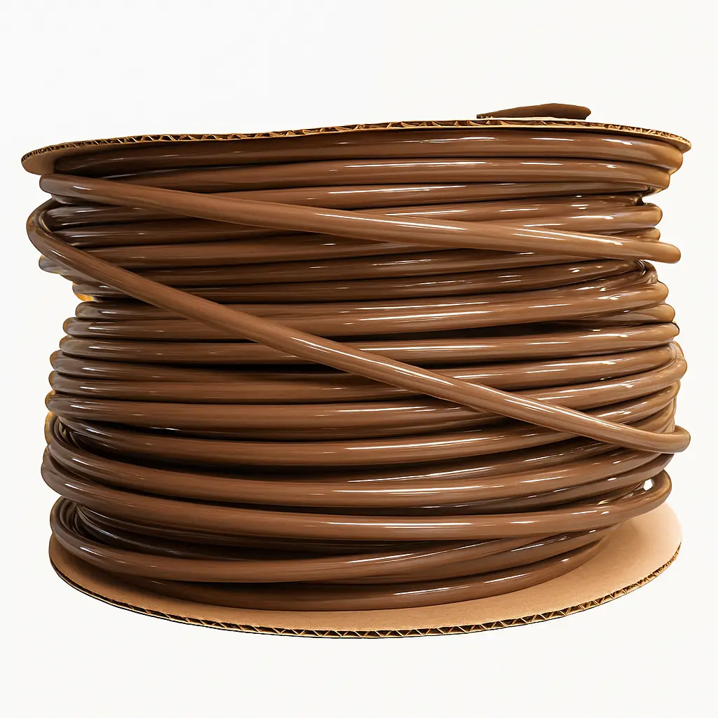 Nylon Tubing - High Pressure - 1/4 Inch - Dark Brown - 500 Ft Roll