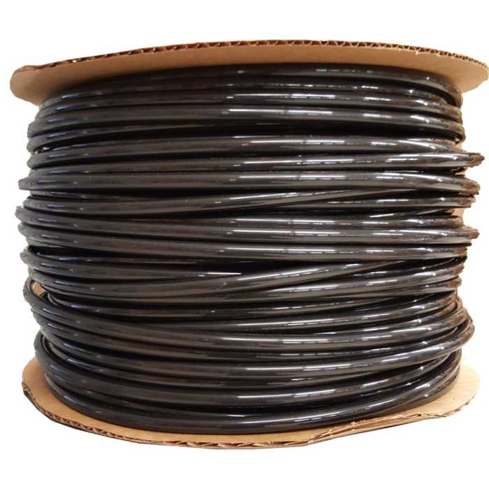 Nylon Tubing - High Pressure - 3/8 Inch - Black - 500 Ft Roll