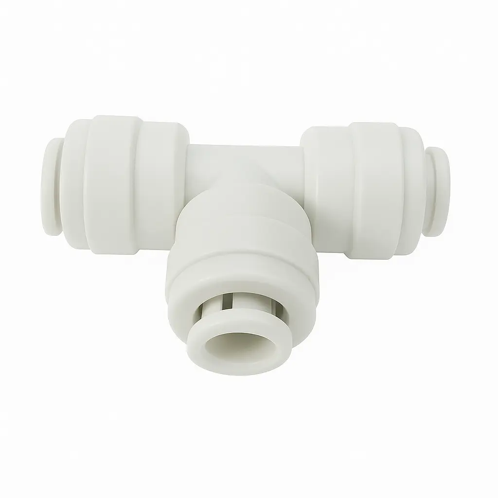 Plastic 3 Way Tee Push Lock