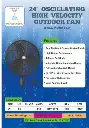 Outdoor Fan - 24 Inch - Black - Fan Only - Wall Mount Fan | Patio Fan