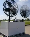 Industrial Portable Misting Fan System with 100 Gallon Tank