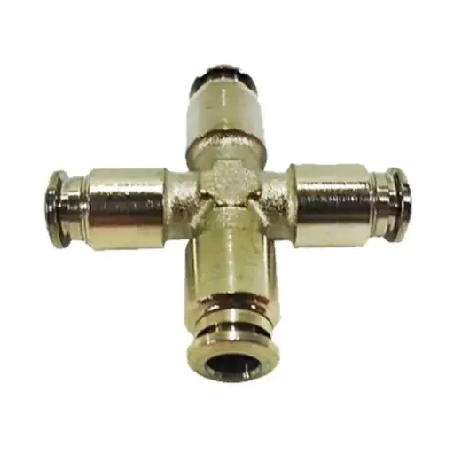 [MC52840] 1/4 Inch Cross Push Lock Fitting – Quick & Secure 4-Way Connection