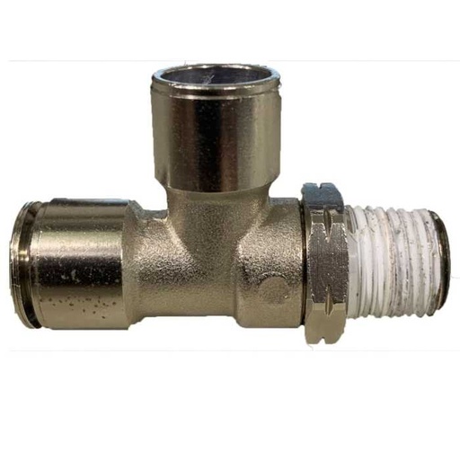 [MC61335] 1/4 Inch Male Thread & 3/8 Inch Push Lock Tube Tee – High-Quality Fitting