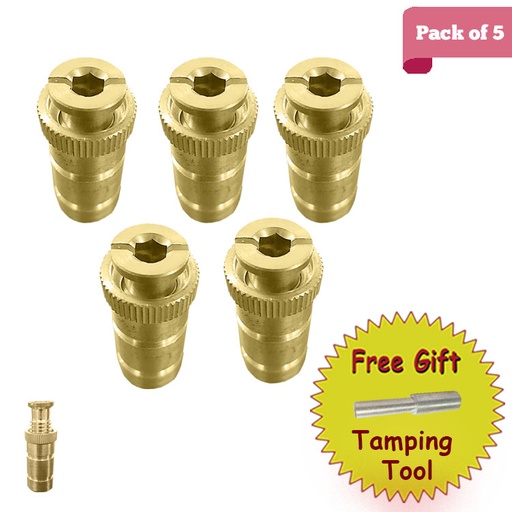[MC15080] Pool Cover Anchor - Brass Anchor for Pool Safety Cover - 5 Pack