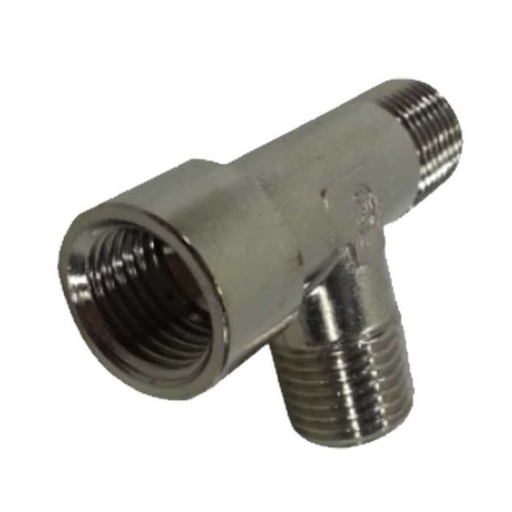 [MC60220] 1/4 Inch Female-Male-Male Misting Tee – High-Quality Brass Connector