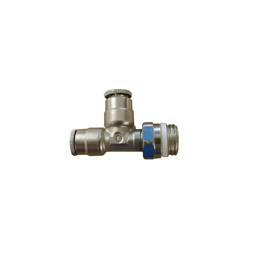 [MC61800] 1/4 Inch Push Lock x 1/4 Inch Push Lock x 1/4 Inch Threaded Tee