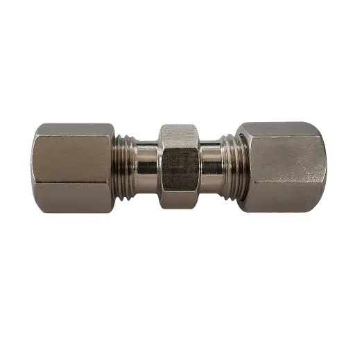 [MC56122] 1/4 Inch Compression Union -   Nickel Plated