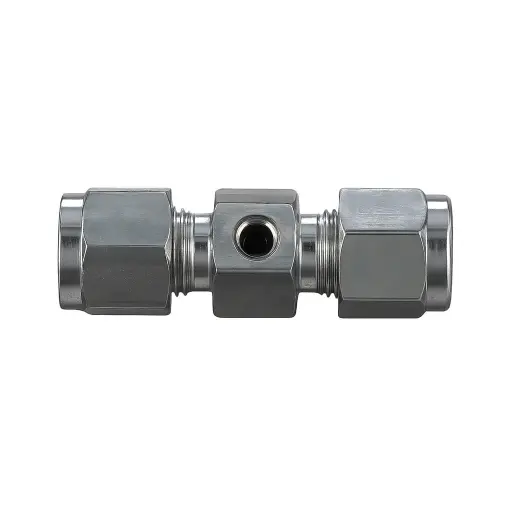 [MC61811] 1/4 INCH COMPRESSION TEE 10/24 THREAD -NICKEL PLATED