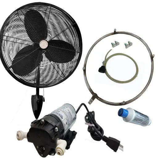 Fan Mister - 24 Inch Black - with 200 PSI Pump