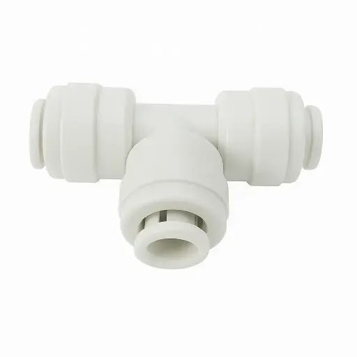 Plastic 3 Way Tee Push Lock