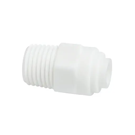 [MC54122] 1/4" Tube x 1/4" Thread Plastic Connector – Durable & Leak-Proof Fitting